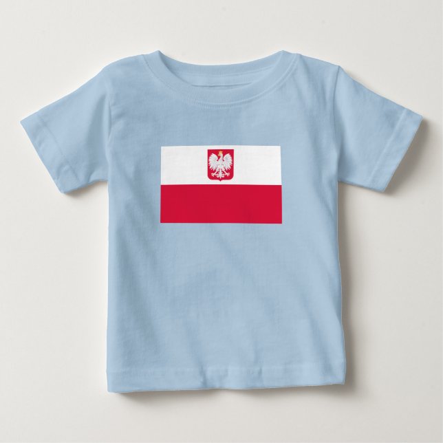 Polen Flagga T Shirt (Framsida)