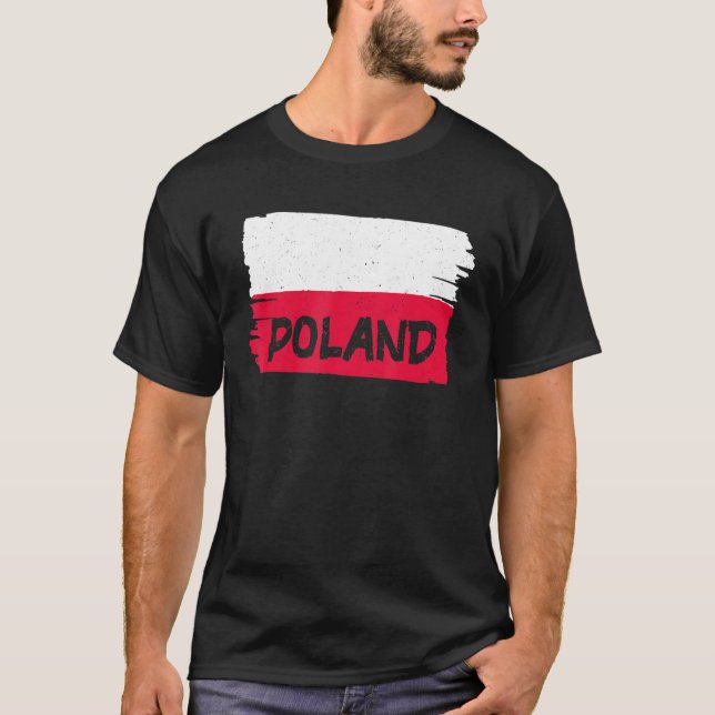 Polen Flagga T Shirt (Framsida)