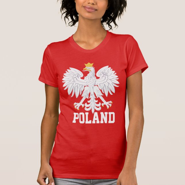 Polen flagga t shirt (Framsida)