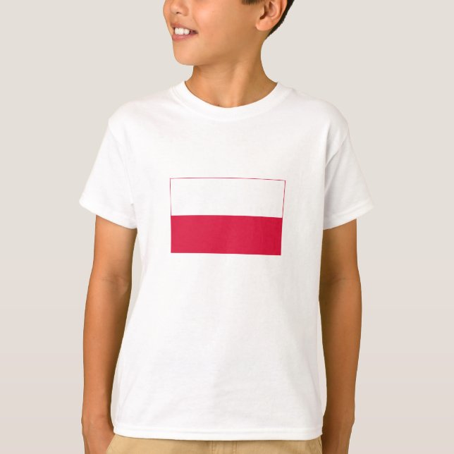 Polen Flagga T Shirt (Framsida)