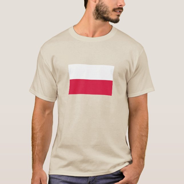 Polen Flagga T Shirt (Framsida)