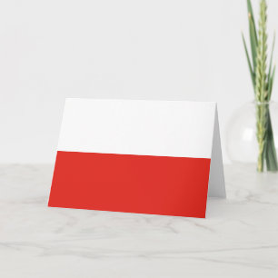 Polen flagga tack kort