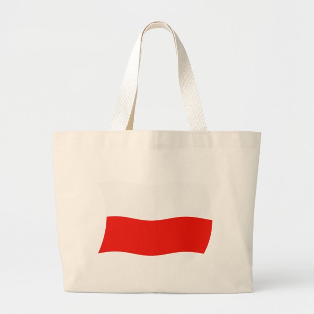 Polen Flagga Tote Bag Jumbo Tygkasse (Framsidan)