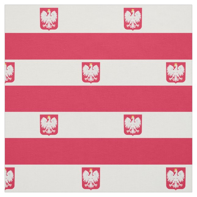 Polen Flagga Tyg (Provkarta)