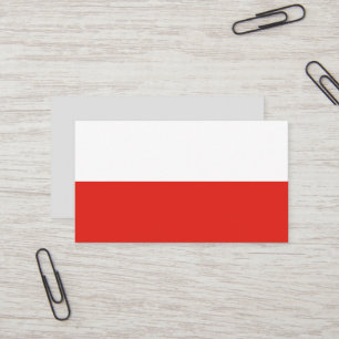 Polen flagga visitkort