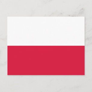 Polen Flagga Vykort