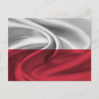Polen Flagga Vykort
