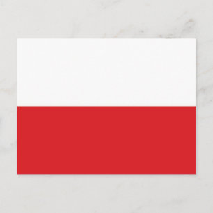 Polen Flagga Vykort