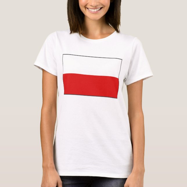 Polen Flagga x Karta T-Shirt (Framsida)