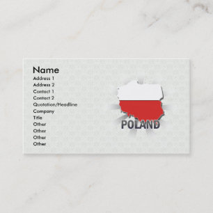 Polen flaggakarta 2,0 visitkort