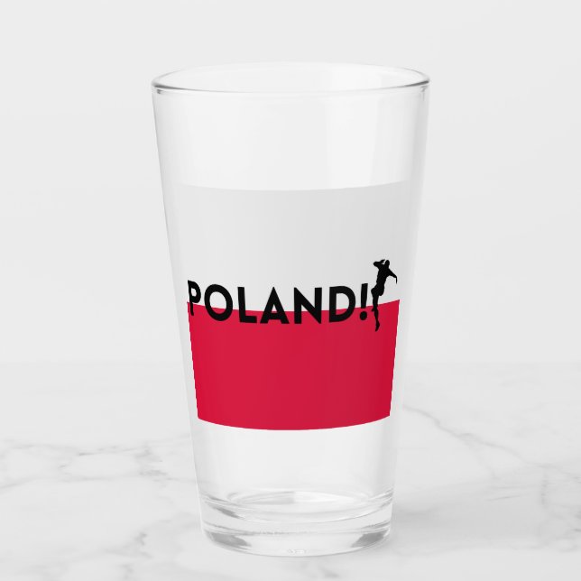 Polen Fotboll Match Dag Fan Stolthet Glaskopp (Framsida)