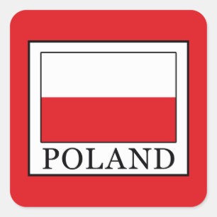 Polen Fyrkantigt Klistermärke