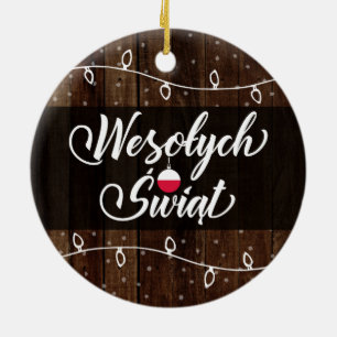 Polen god jul, Wesołych lantliga Świąt Julgransprydnad Keramik