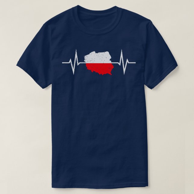 Polen Heartslag T Shirt (Design framsida)
