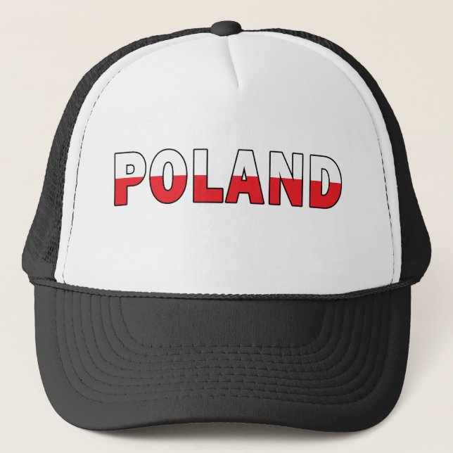 Polen i polska Flagga Färg Hat Keps (Framsida)