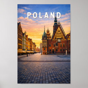 Polen Illustration Resa Konst Vintage Poster
