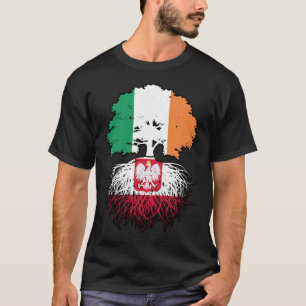 Polen, Irland, Träd, Flagga T Shirt