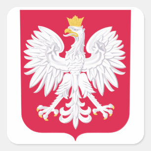 Polen Jackar om Arm Fyrkantigt Klistermärke