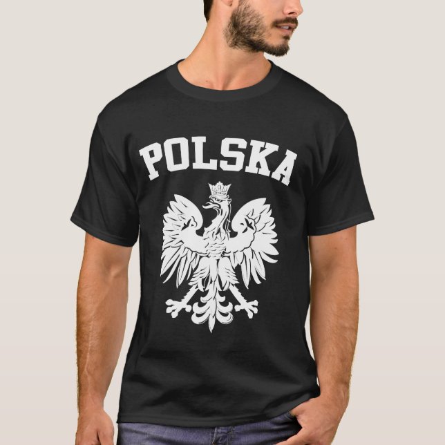 Polen Jackar om Arm Tee Shirt (Framsida)
