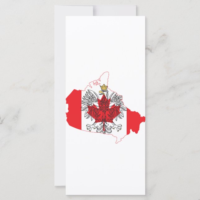 Polen Kanada Flagga Karta (Framsida)