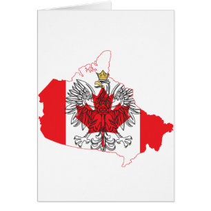 Polen Kanada flaggakarta Hälsningskort