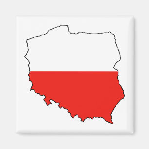 Polen Karta-Flagga Magnet