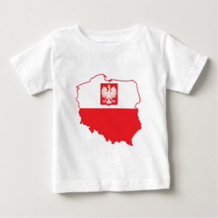 Polen Karta i polska Färg T Shirt