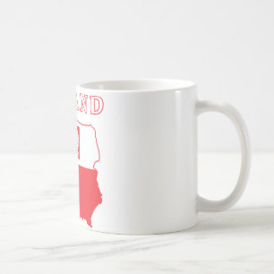 Polen Karta med öre Kaffemugg