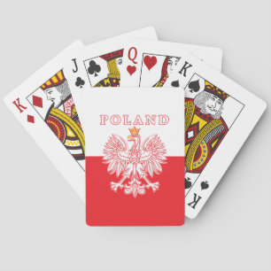Polen med den röda polska örnen casinokort