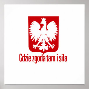 Polen - Med enad styrka Poster
