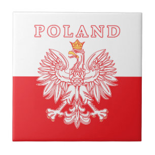 Polen med rött polskt öre kakelplatta