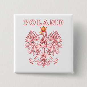 Polen med rött polskt öre knapp