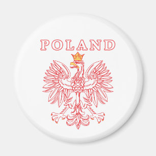 Polen med rött polskt öre magnet