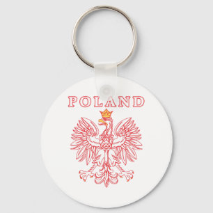 Polen med rött polskt öre nyckelring