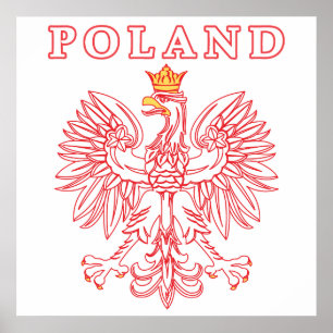Polen med rött polskt öre poster