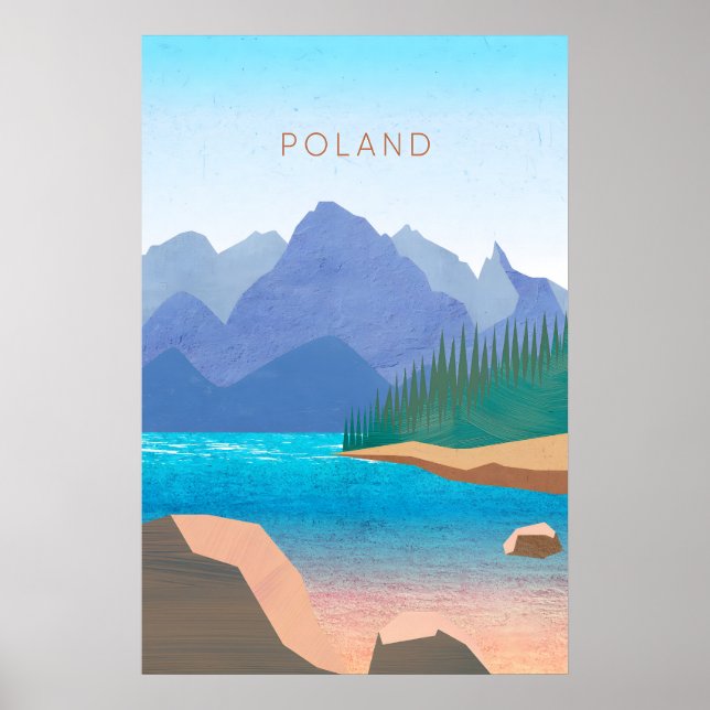 Polen Minimalistisk Reseposter Poster (Framsidan)