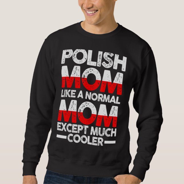 Polen Mor Mamma Polen Lång Ärmad Tröja (Framsida)