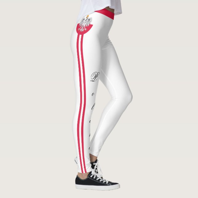 Polen och Flagga mode, resa/idrott fläkt Leggings (Höger)