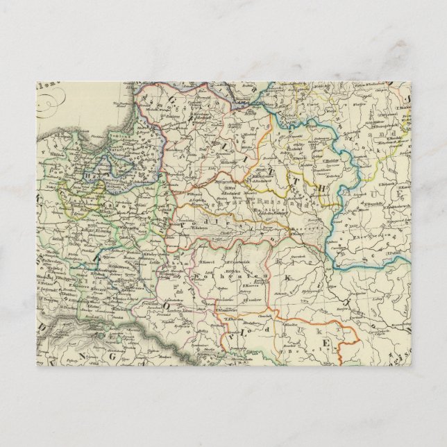 Polen och Litauen 1386-1572 Vykort (Framsida)