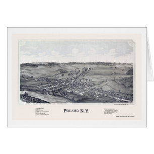 Polen panorama- karta för NY - 1890 Hälsningskort
