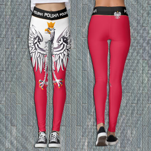 Polen Patriotic mode, polsk Flagga, Eagle Leggings