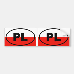 Polen PL European oval Bildekal