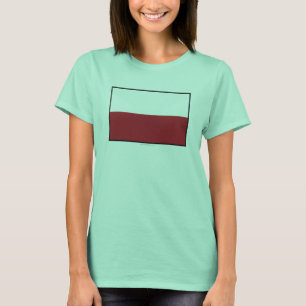 Polen Plain Flagga T Shirt