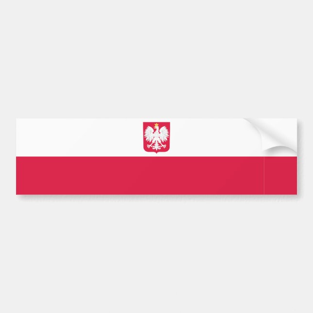 Polen/polen/polska flagga bildekal (Framsidan)