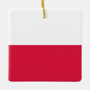 Polen (polsk) Flagga Julgransprydnad Keramik