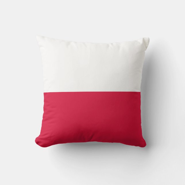 Polen (polsk Flagga) Kudde (Framsida)