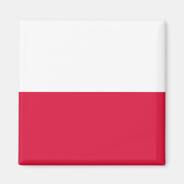 Polen (polsk) Flagga Magnet (Framsidan)
