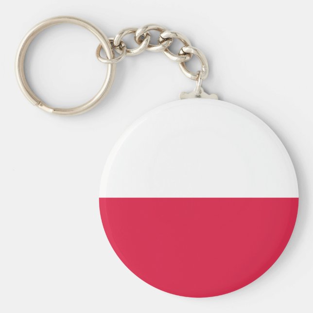 Polen (polsk) Flagga Nyckelring (Framsidan)