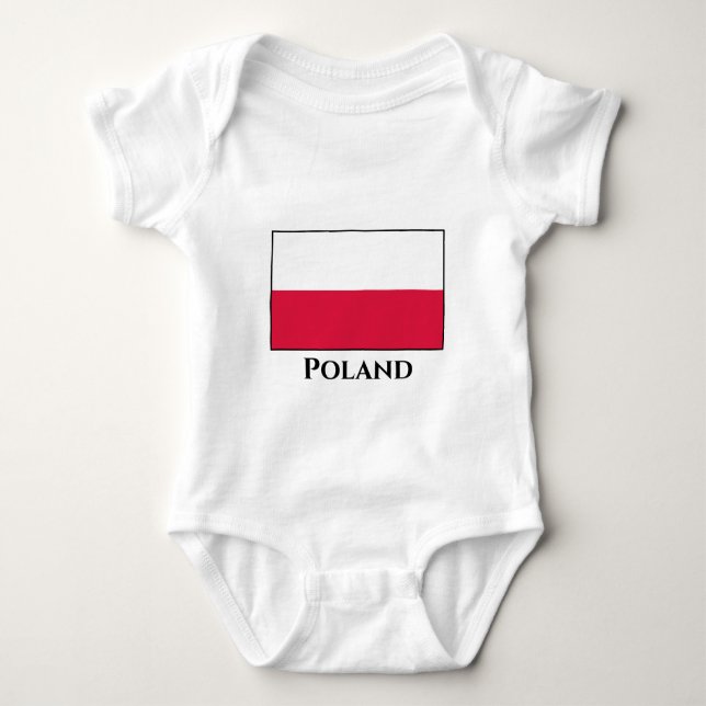 Polen (polsk) Flagga T Shirt (Framsida)