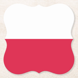 Polen (polsk) flagga underlägg papper